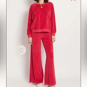 Suzie Kondi Terry‎ Zephyra Flare Pant | L | Raspberry